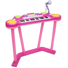 Load image into Gallery viewer, Kids 37 Key Electronic Keyboard Musical Piano w/ Microphone-Pink
