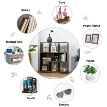 Load image into Gallery viewer, Open Compartments Industrial Freestanding Bookshelf-Brown
