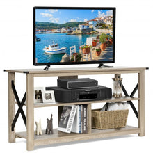 Load image into Gallery viewer, Modern Farmhouse TV Stand Entertainment Center for TV's up to 55" w/Open Shelves
