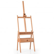 Load image into Gallery viewer, Adjustable  Floor Wooden Artist Easel H-Frame with Art Supply Storage Drawer
