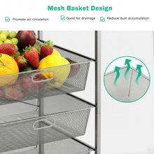 Load image into Gallery viewer, 4 Drawer Mesh Shelves Basket Utility Heavy Duty Storage Organizer
