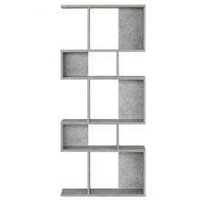 Load image into Gallery viewer, 5 Cubes Ladder Shelf Corner Bookshelf Display Rack Bookcase-Gray
