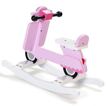 Load image into Gallery viewer, Kids Flat Seat Riding Wooden Rocking Horse-Pink
