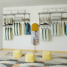 Load image into Gallery viewer, Custom Closet Organizer Kit 3 to 5 ft Wall-Mounted Closet System with Hang Rod
