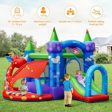 Load image into Gallery viewer, Kids Inflatable Bounce House Dragon Jumping Slide Bouncer Castle
