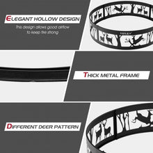 Load image into Gallery viewer, 36" Metal Fire Pit Ring Deer with Extra Poker Bonfire Liner for Campfire
