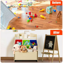 Load image into Gallery viewer, Kids Wooden Toy Storage Unit Organizer w/ Rolling Toy Box &amp; Plastic Bins-Natural
