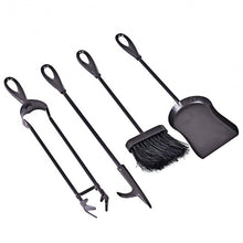 Load image into Gallery viewer, 5 pcs Stylish Black Iron Fireplace Tools Set
