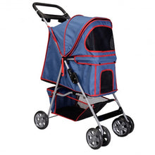 Load image into Gallery viewer, Large Deluxe Folding 4 Wheels Pet Dog Cat Carrier Stroller 8 Colors Choice Rose

