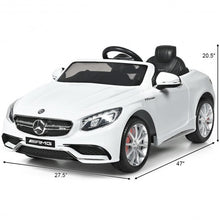 Load image into Gallery viewer, 12 V Mercedes-Benz S63 Licensed Kids Ride On Car-White
