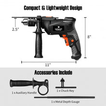 Load image into Gallery viewer, 1/2" Electric Corded Impact Hammer Drill Variable Speed
