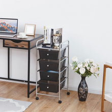 Load image into Gallery viewer, 4 Drawers Metal Rolling Storage Cart
