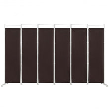 Load image into Gallery viewer, 6-Panel Room Divider Folding Privacy Screen -Brown
