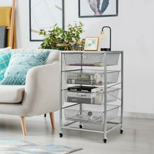 Load image into Gallery viewer, 4 Drawer Mesh Shelves Basket Utility Heavy Duty Storage Organizer
