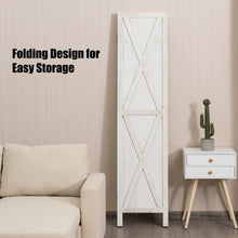 Load image into Gallery viewer, 5.6 Ft 4 Panels Folding Wooden Room Divider-White
