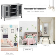 Load image into Gallery viewer, Wooden TV Stand Console Cabinet for 50" TV-Gray
