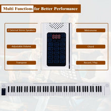 Load image into Gallery viewer, 2 in 1 Attachable Digital Piano Keyboard 88/44 Touch sensitive Key w/ MIDI-White

