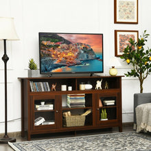 Load image into Gallery viewer, 58" TV Stand Entertainment Console Center with 2 Cabinets-Walnut

