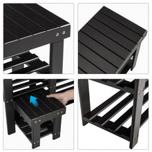 Load image into Gallery viewer, 3-Tier Entryway Bamboo Shoe Rack Bench Stool Storage Organizer
