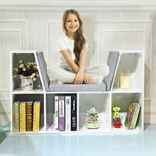 Load image into Gallery viewer, 6-Cubby Kid Storage Bookcase Cushioned Reading Nook
