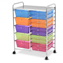 Load image into Gallery viewer, 15 Drawers Rolling Storage Cart Organizer

