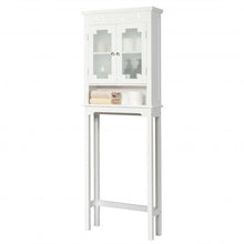 Load image into Gallery viewer, Bathroom Space Saver Carved Top Toilet Rack with Adjustable Shelf
