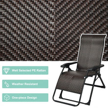 Load image into Gallery viewer, 2PCS Patio Rattan Zero Gravity Lounge Chair
