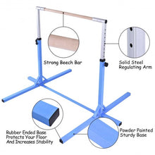 Load image into Gallery viewer, Adjustable Gymnastics Horizontal Bar for Kids-Blue
