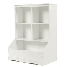 Load image into Gallery viewer, 3-Tier Children's Multi-Functional Bookcase Toy Storage Bin Floor Cabinet-White
