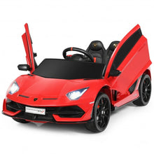 Load image into Gallery viewer, 12V Licensed Lamborghini SVJ RC Kids Ride On Car with Trunk and Music-Red
