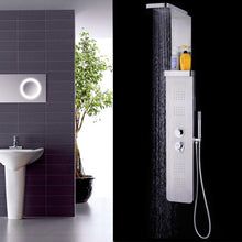 Load image into Gallery viewer, 59” Stainless Steel Shower Panel with Massage Jets &amp; Hand Shower
