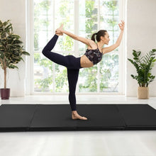 Load image into Gallery viewer, Gymnastics PU Mat  Thick Folding Panel Gym Fitness Exercise-Black
