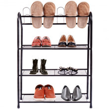 Load image into Gallery viewer, 4-Tier Metal Shoe Rack Shelf
