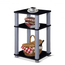 Load image into Gallery viewer, 3 Tier End Table Multipurpose Shelf Night Stand Display Shelving-Black
