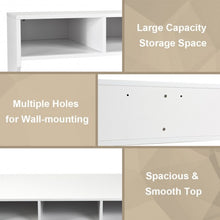 Load image into Gallery viewer, Wall Mounted Floating Computer Table Desk Storage Shelf-White
