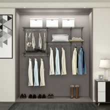 Load image into Gallery viewer, Custom Closet Organizer Kit 3 to 5 ft Wall-Mounted Closet System with Hang Rod
