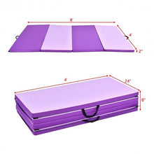 Load image into Gallery viewer, 4' x 8' x 2" Gymnastics Mat Folding Anti-Tear Gymnastics Panel Mats
