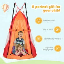Load image into Gallery viewer, Kids Hanging Chair Swing Tent Set-Orange
