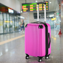 Load image into Gallery viewer, GLOBALWAY 20" ABS Carry On Luggage Travel Bag Trolley Suitcase 8 color-Heart Pink
