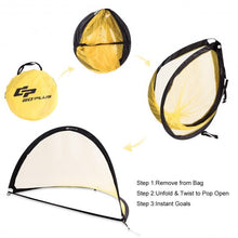 Load image into Gallery viewer, 6' 4' 2.5' Set of 2 Portable Pop-Up Soccer Goals Net-6'
