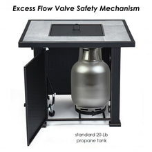 Load image into Gallery viewer, 30" Square Outdoor Fireplace Propane Gas Fire Pit  Table-Black
