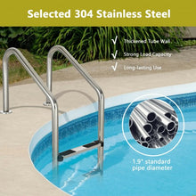 Load image into Gallery viewer, Stainless Steel Swimming Pool Ladder with Anti-Slip Step
