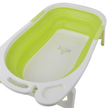 Load image into Gallery viewer, Baby Folding Collapsible Portable Bathtub w/ Block-Green
