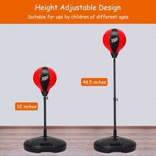 Load image into Gallery viewer, Kids Adjustable Stand Punching Bag Toy Set with Boxing Glove
