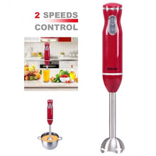 Load image into Gallery viewer, 2-Speed Stainless Steel Immersion Blender Stick Hand Mixer
