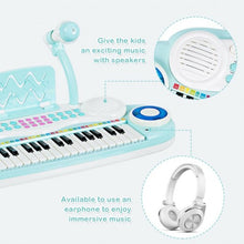 Load image into Gallery viewer, 37-key Kids Electronic Piano Keyboard Playset-Blue
