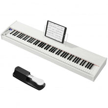 Load image into Gallery viewer, 88-Key Full Size Digital Piano Weighted Keyboard with Sustain Pedal-White
