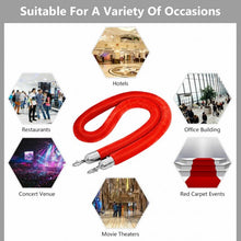 Load image into Gallery viewer, 2 pcs Barrier Crowd Control Stanchion Queue Velvet Rope
