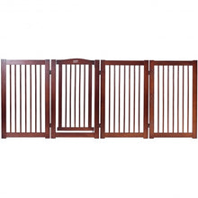 Load image into Gallery viewer, 36" Configurable Folding Wood Pet Dog Safety Fence with Gate-A
