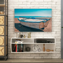 Load image into Gallery viewer, 48.5" 2 Tier Modern Wall Mounted Hanging Floating Shelf-White
